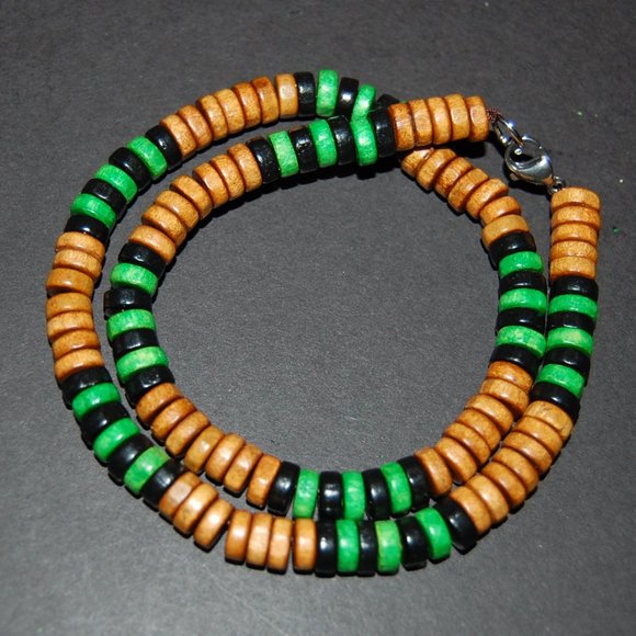 Men Necklace,Wood Necklace,Surfer Necklace,Tribal Style,Chocker,Beach Necklace - Picture 3 of 3